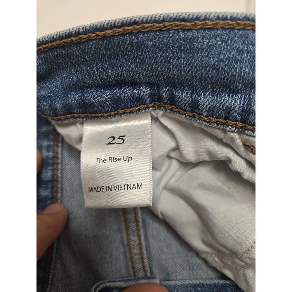 Willow & Root Size 25 High Rise Skinny Jeans Distressed Light Wash Denim - Picture 4 of 9